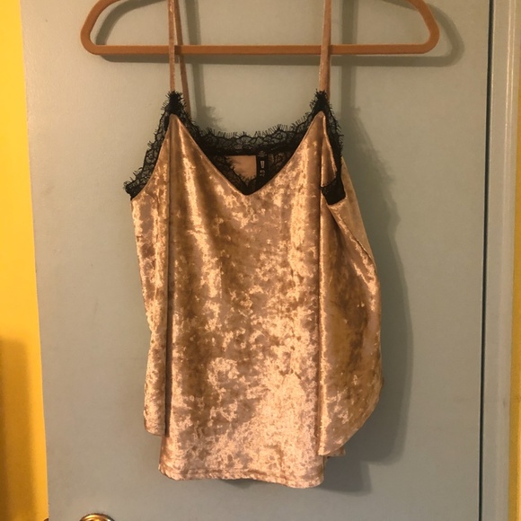Design Lab Crushed Velvet Cami - Picture 1 of 2